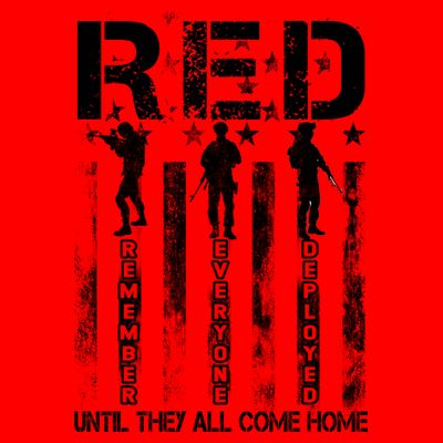 RED Friday Military Until They Come Home American Flag T-Shirt