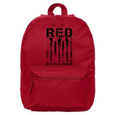 RED Friday Military Until They Come Home American Flag 16 in Basic Backpack