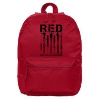 RED Friday Military Until They Come Home American Flag 16 in Basic Backpack