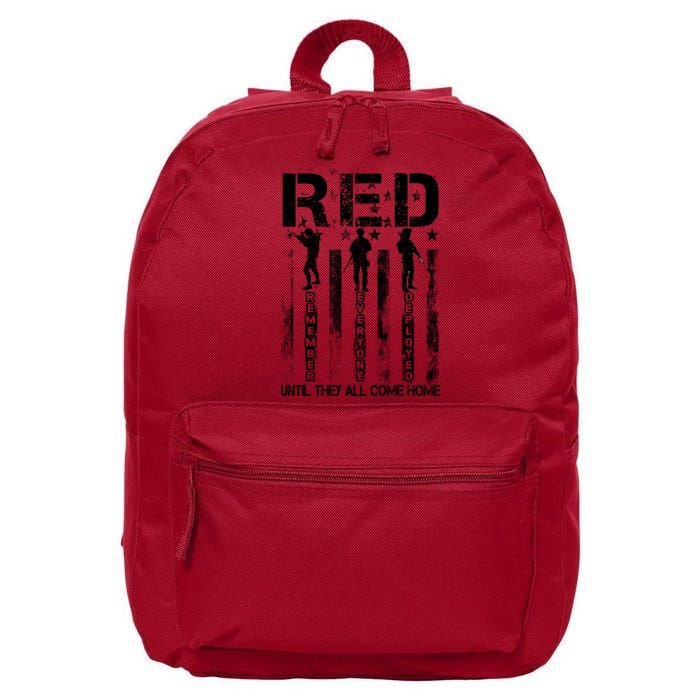 RED Friday Military Until They Come Home American Flag 16 in Basic Backpack