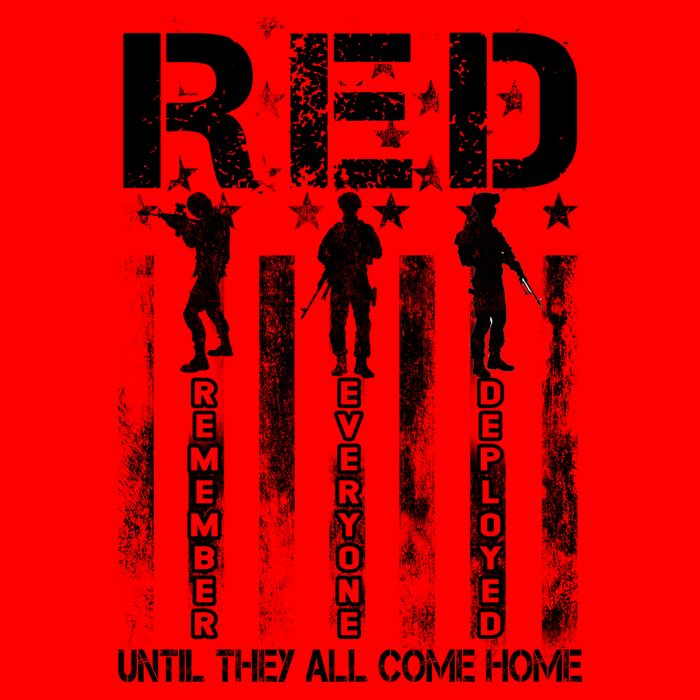 RED Friday Military Until They Come Home American Flag 16 in Basic Backpack