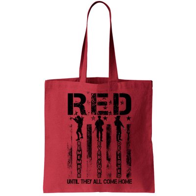 RED Friday Military Until They Come Home American Flag Bag