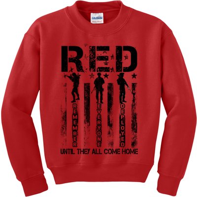 RED Friday Military Until They Come Home American Flag Kids Sweatshirt