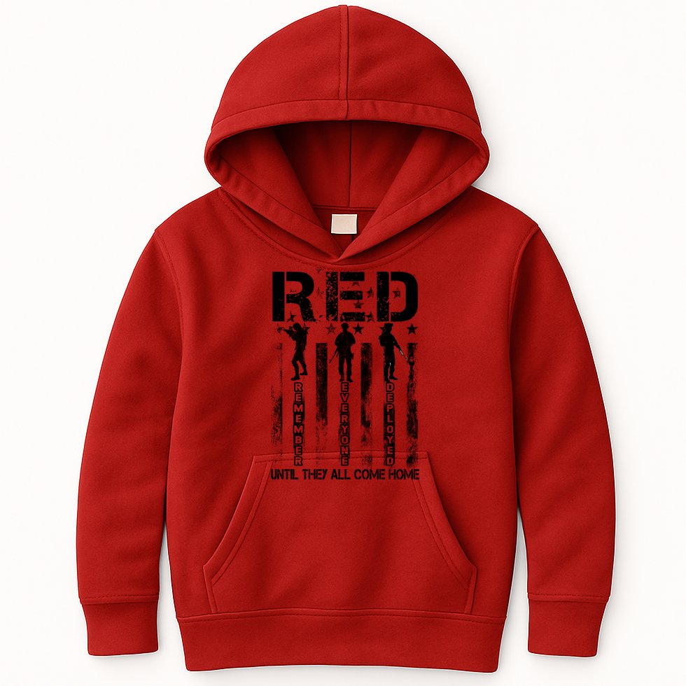 RED Friday Military Until They Come Home American Flag Kids Hoodie