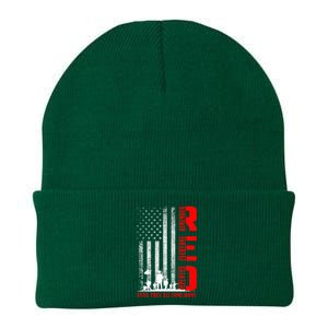 Red Friday Military Us A.R.M.Y Remember Erveryone Deployed Knit Cap Winter Beanie