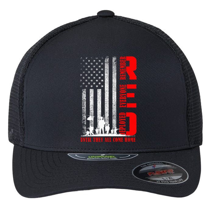 Red Friday Military Us A.R.M.Y Remember Erveryone Deployed Flexfit Unipanel Trucker Cap