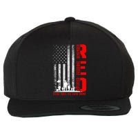 Red Friday Military Us A.R.M.Y Remember Erveryone Deployed Wool Snapback Cap