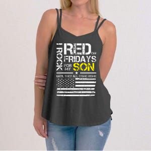 Red Friday Military Dad Wear Red For My Son Women's Strappy Tank