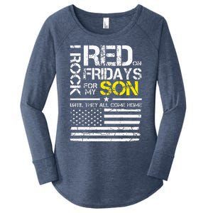 Red Friday Military Dad Wear Red For My Son Women's Perfect Tri Tunic Long Sleeve Shirt