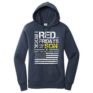 Red Friday Military Dad Wear Red For My Son Women's Pullover Hoodie