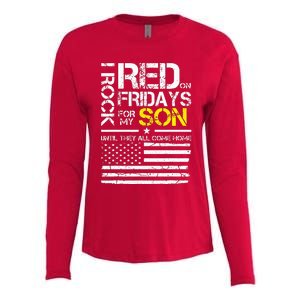 Red Friday Military Dad Wear Red For My Son Womens Cotton Relaxed Long Sleeve T-Shirt