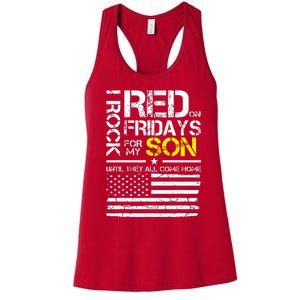 Red Friday Military Dad Wear Red For My Son Women's Racerback Tank