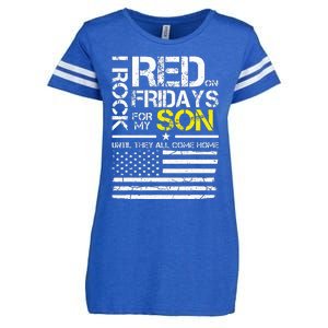 Red Friday Military Dad Wear Red For My Son Enza Ladies Jersey Football T-Shirt