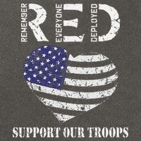RED Friday Military Support Our Troops Heart Retro US Flag Cotton Canvas Backpack