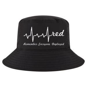 RED Friday Military Remember Everyone Deployed Heartbeat Cool Comfort Performance Bucket Hat