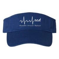 RED Friday Military Remember Everyone Deployed Heartbeat Valucap Bio-Washed Visor