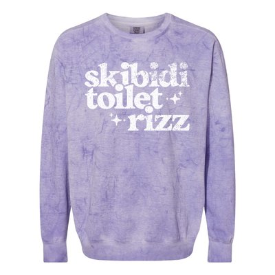 Rizz Funny Meme Colorblast Crewneck Sweatshirt