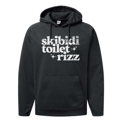 Rizz Funny Meme Performance Fleece Hoodie