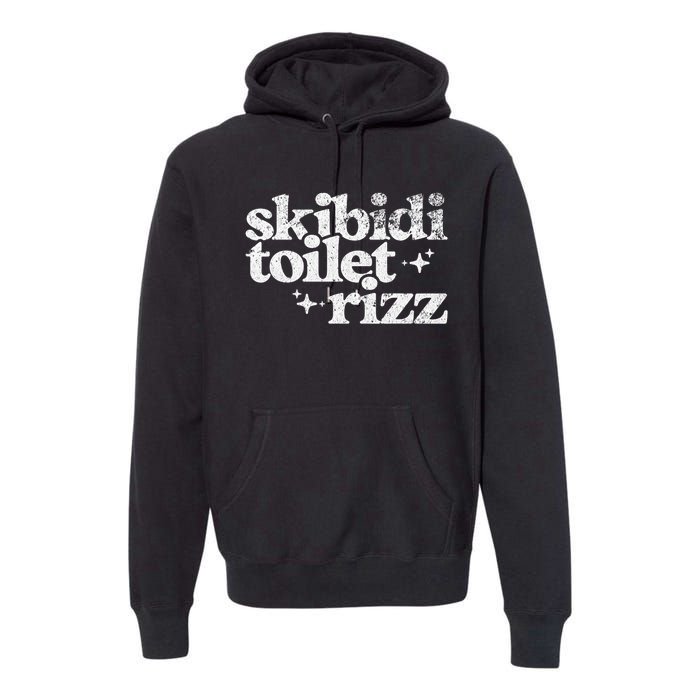 Rizz Funny Meme Premium Hoodie