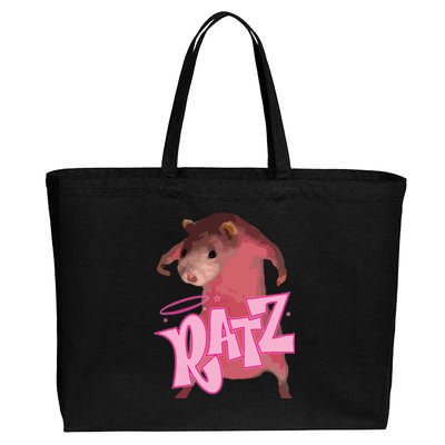 Ratz Funny Mouse Rat Cotton Canvas Jumbo Tote