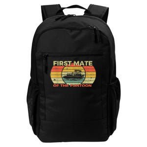 Retro First Mate Pontoon Captain Boat Boating Pontooning Daily Commute Backpack