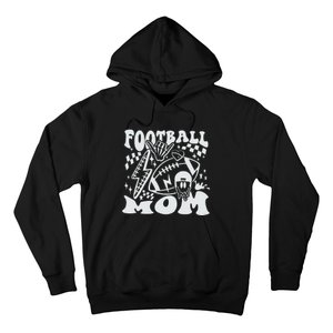 Retro Football Mom Baller Mom Football Game Day Mom Funny Football Hoodie