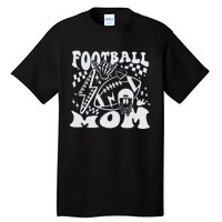 Retro Football Mom Baller Mom Football Game Day Mom Funny Football Tall T-Shirt