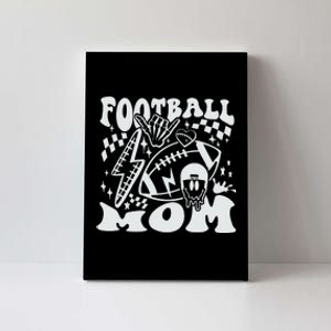 Retro Football Mom Baller Mom Football Game Day Mom Funny Football Canvas