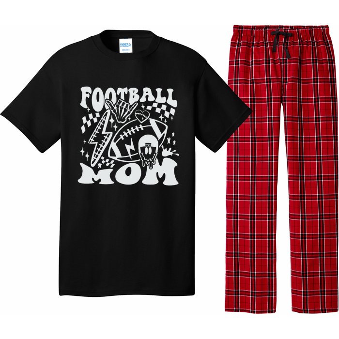 Retro Football Mom Baller Mom Football Game Day Mom Funny Football Pajama Set