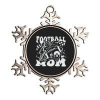 Retro Football Mom Baller Mom Football Game Day Mom Funny Football Metallic Star Ornament