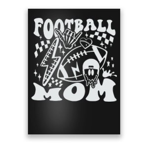 Retro Football Mom Baller Mom Football Game Day Mom Funny Football Poster