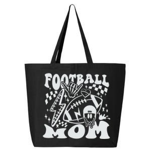 Retro Football Mom Baller Mom Football Game Day Mom Funny Football 25L Jumbo Tote