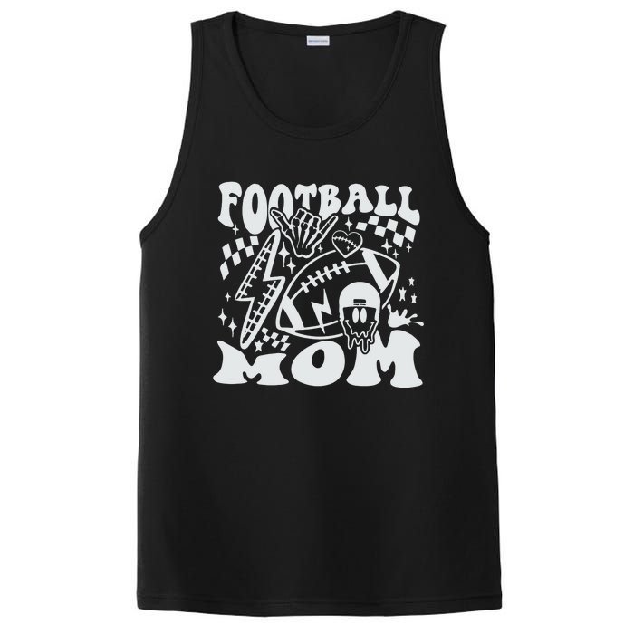 Retro Football Mom Baller Mom Football Game Day Mom Funny Football PosiCharge Competitor Tank