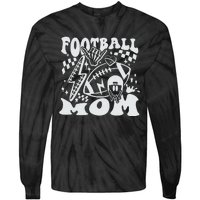 Retro Football Mom Baller Mom Football Game Day Mom Funny Football Tie-Dye Long Sleeve Shirt