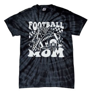 Retro Football Mom Baller Mom Football Game Day Mom Funny Football Tie-Dye T-Shirt