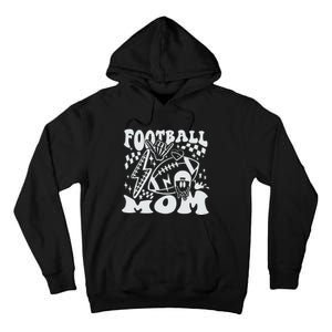 Retro Football Mom Baller Mom Football Game Day Mom Funny Football Tall Hoodie