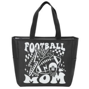 Retro Football Mom Baller Mom Football Game Day Mom Funny Football Zip Tote Bag