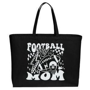 Retro Football Mom Baller Mom Football Game Day Mom Funny Football Cotton Canvas Jumbo Tote