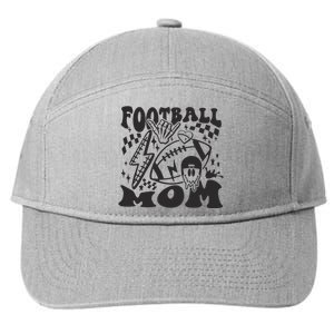 Retro Football Mom Baller Mom Football Game Day Mom 7-Panel Snapback Hat