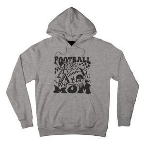 Retro Football Mom Baller Mom Football Game Day Mom Tall Hoodie