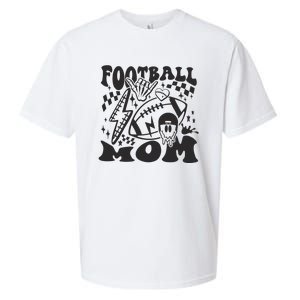 Retro Football Mom Baller Mom Football Game Day Mom Sueded Cloud Jersey T-Shirt