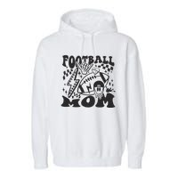 Retro Football Mom Baller Mom Football Game Day Mom Garment-Dyed Fleece Hoodie