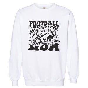 Retro Football Mom Baller Mom Football Game Day Mom Garment-Dyed Sweatshirt