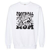 Retro Football Mom Baller Mom Football Game Day Mom Garment-Dyed Sweatshirt