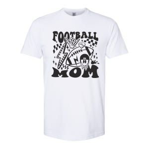 Retro Football Mom Baller Mom Football Game Day Mom Softstyle CVC T-Shirt