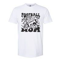 Retro Football Mom Baller Mom Football Game Day Mom Softstyle CVC T-Shirt