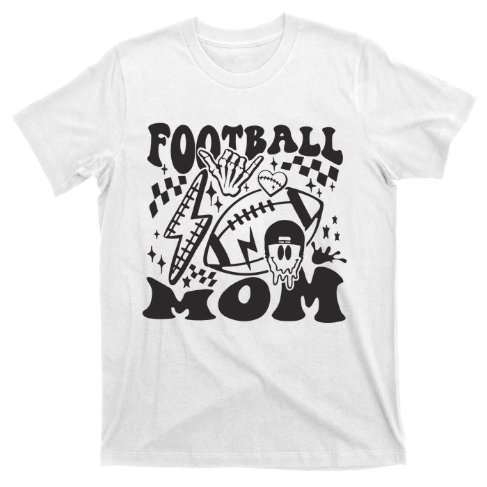 Retro Football Mom Baller Mom Football Game Day Mom T-Shirt