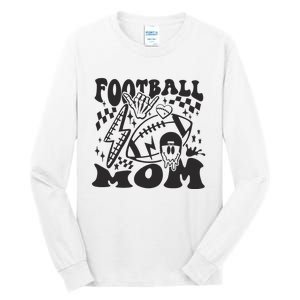 Retro Football Mom Baller Mom Football Game Day Mom Tall Long Sleeve T-Shirt