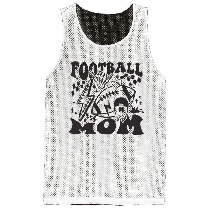 Retro Football Mom Baller Mom Football Game Day Mom Mesh Reversible Basketball Jersey Tank