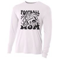 Retro Football Mom Baller Mom Football Game Day Mom Cooling Performance Long Sleeve Crew